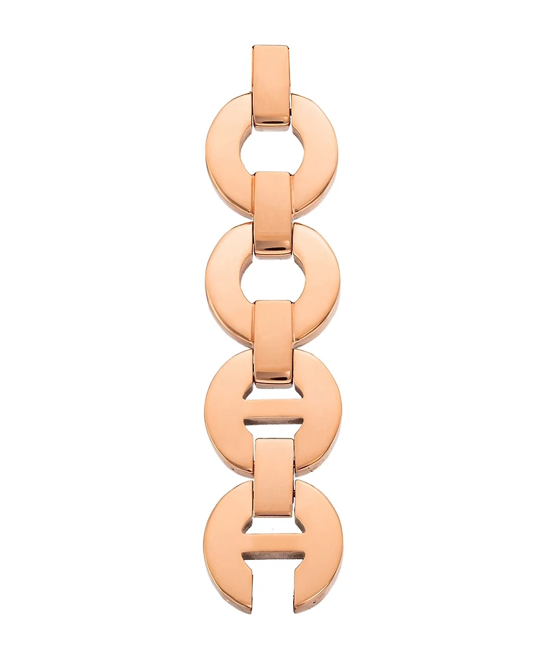 Anne Klein Women's Rose Gold-Tone Alloy Metal Round Link Bracelet designed for Apple Watch 42mm (Series 10) & 38/40/41mm