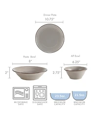 Pfaltzgraff Easton 12 Piece Dinnerware Set