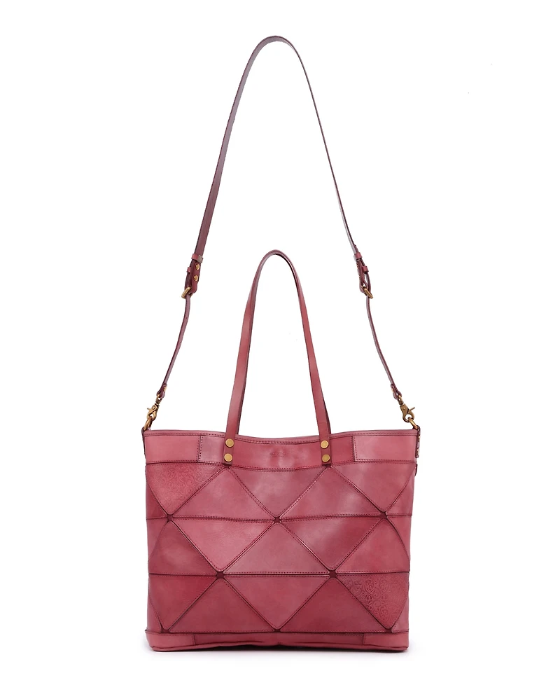 Old Trend Women's Genuine Leather Prism Tote Bag