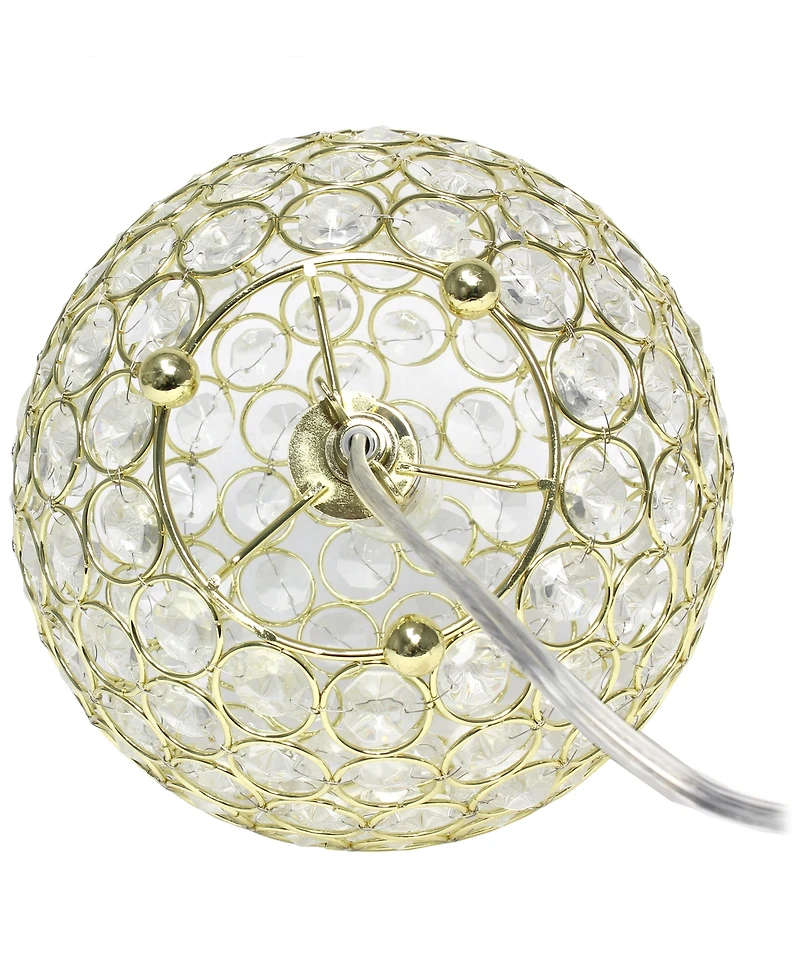 Elegant Designs Elipse 8" Crystal Ball Sequin Table Lamp