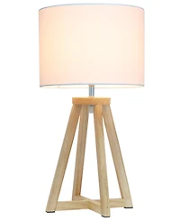 Simple Designs Interlocked Triangular Wood Table Lamp
