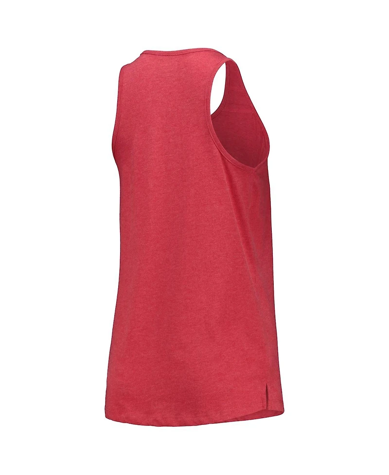 Women's New Era Red Atlanta Hawks Scoop-Neck Racerback Tank Top