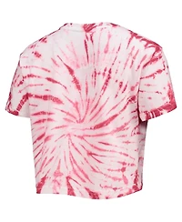 Women's Pressbox Crimson Alabama Crimson Tide Showtime Tie-Dye Crop T-shirt