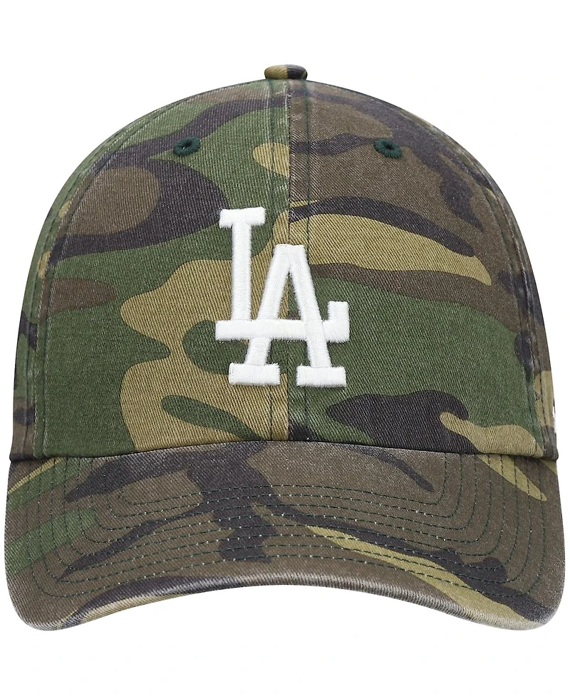 Men's '47 Camo Los Angeles Dodgers Team Clean Up Adjustable Hat