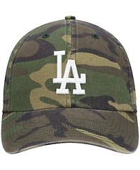 Men's '47 Camo Los Angeles Dodgers Team Clean Up Adjustable Hat