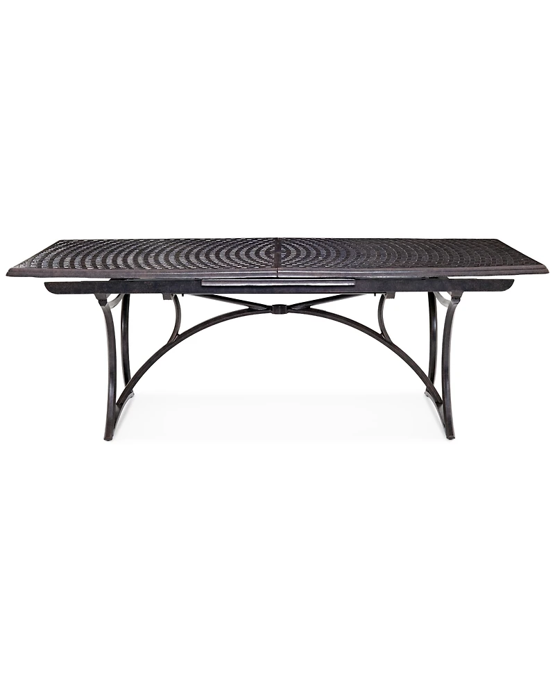 Wythburn Mix and Match 110"x 42" Cast Aluminum Outdoor Extension Dining Table, Created for Macy's