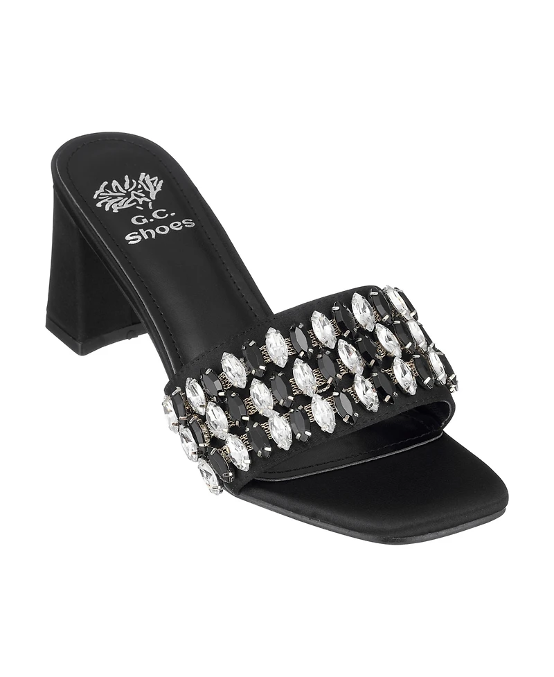 Gc Shoes Women's Drais Embellished Block Heel Sandals