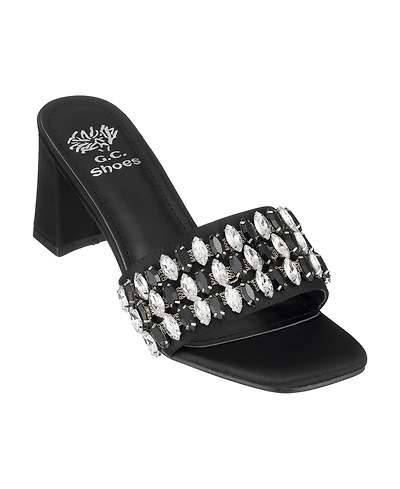 Gc Shoes Women's Drais Embellished Block Heel Sandals
