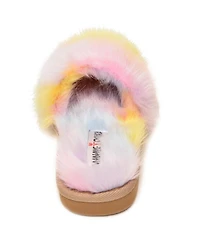 Minnetonka Little and Big Girls Lyla Faux Fur Slide Slippers