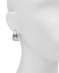 Patricia Nash Silver-Tone Hammered J-Hoop Earrings
