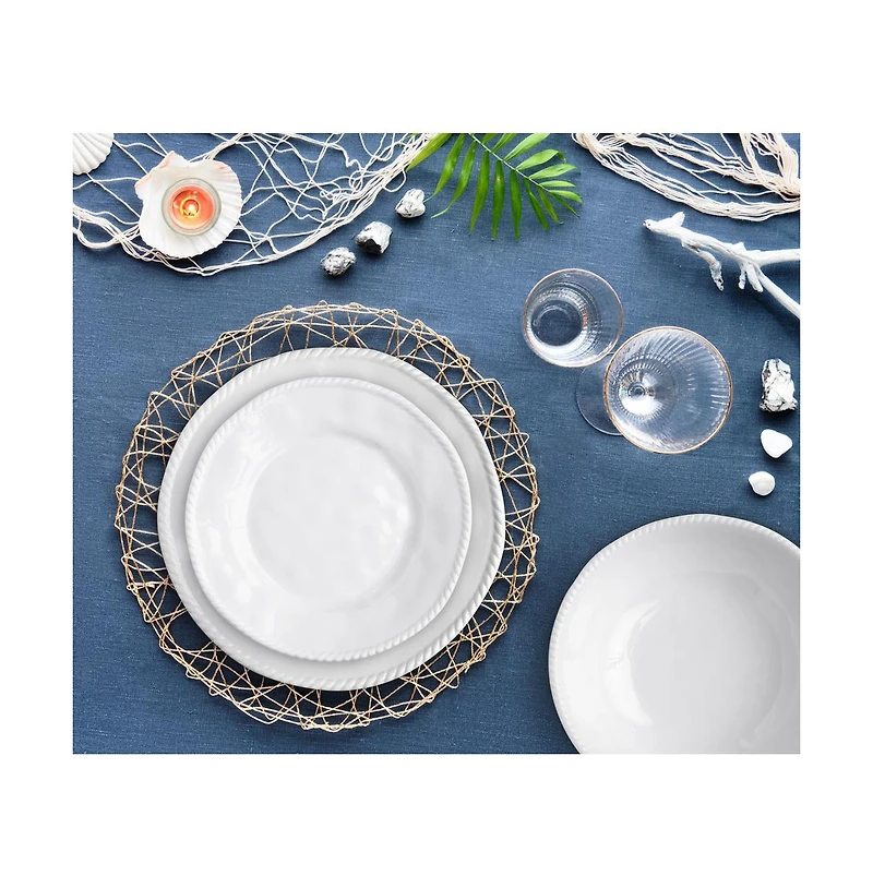 Q Squared Melamine Nautical 9" Salad Plates, Set of 4