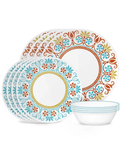 Corelle Global Collection Terracotta Dreams 12 Pc. Dinnerware Set, Service for 4
