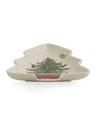 Spode Christmas Tree Tartan Shape Spoon Rest