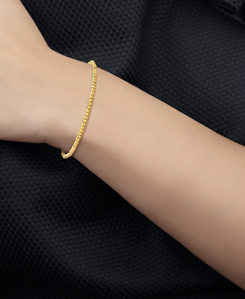 Italian Gold Beaded Bracelet in 14k Gold