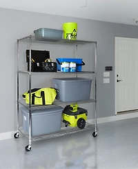 Seville Classics Mega Rack 4-Tier Nsf Steel Wire Shelving