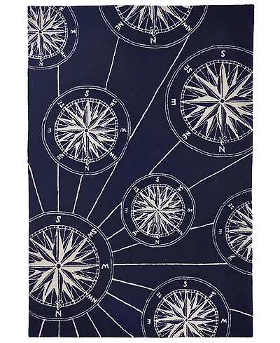 Liora Manne' Frontporch Compass 5' x 7'6" Outdoor Area Rug