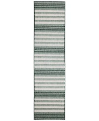 Liora Manne' Malibu Faded Stripe 1'11" x 7'6" Runner Outdoor Area Rug