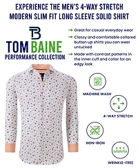 Men's Slim Fit Pride Performance Novelty Button Down Dress Shirt