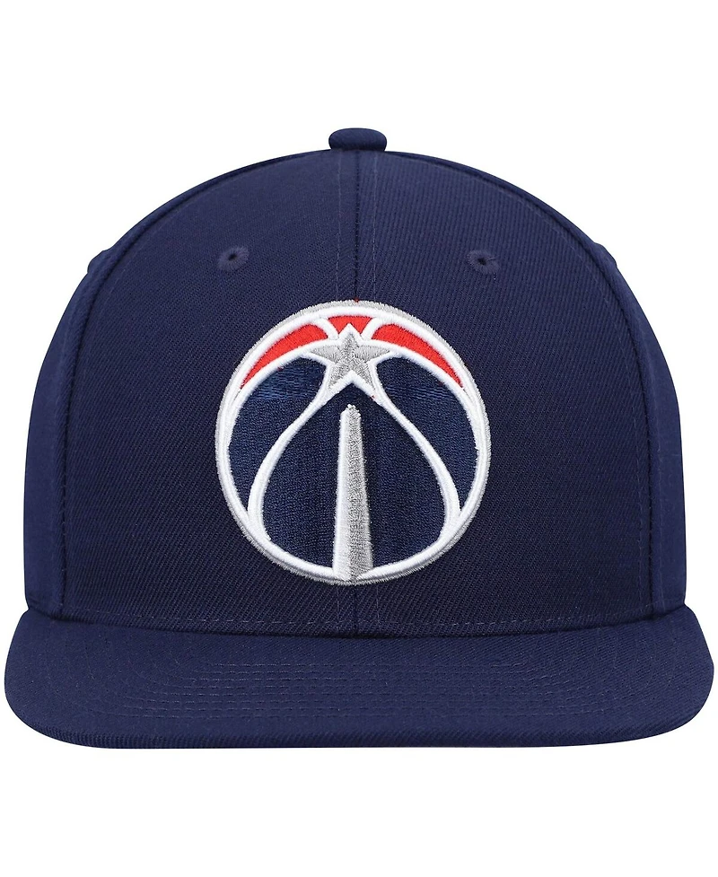 Men's Mitchell & Ness Navy Washington Wizards Ground 2.0 Snapback Hat