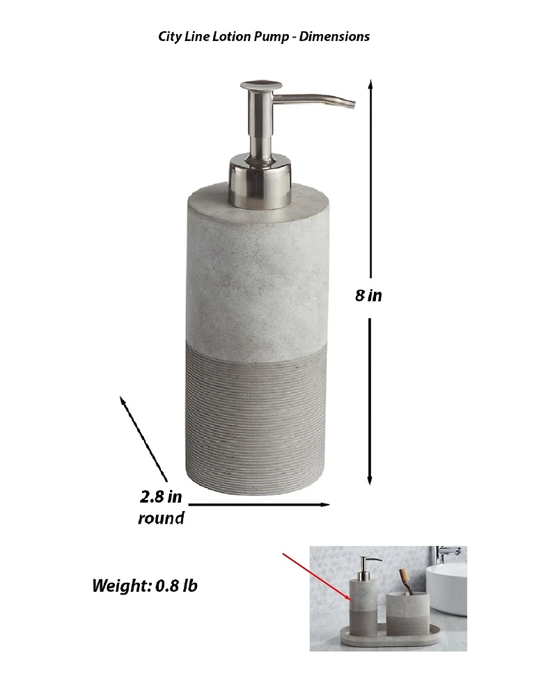 Roselli Trading Company City Line 3 Piece Bathroom Accessory Set