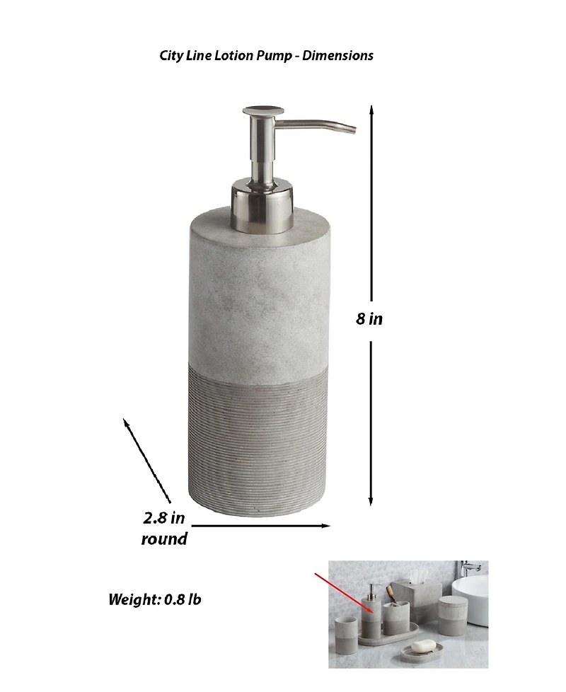 Roselli Trading Company City Line Soap/Lotion Dispenser