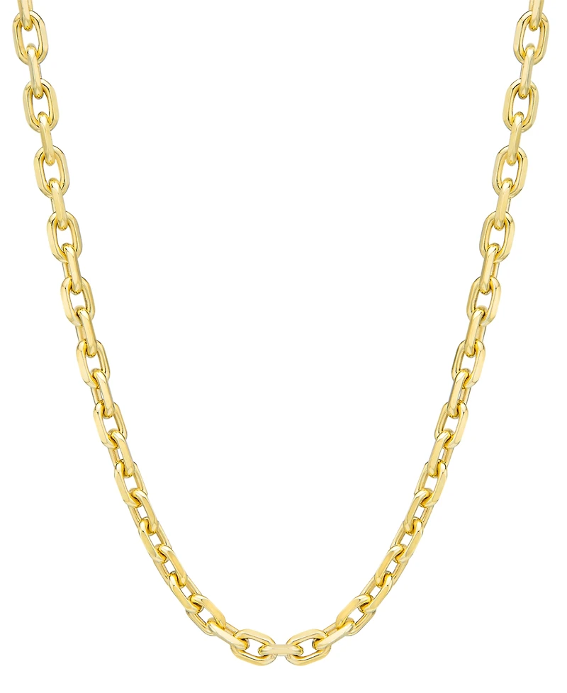 Men's Rolo Link 22" Chain Necklace in 14k Gold-Plated Sterling Silver