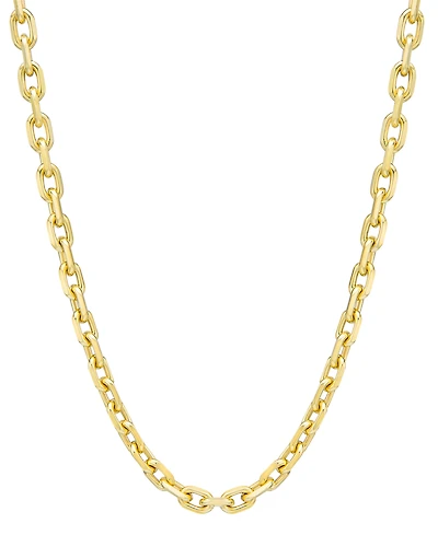 Men's Rolo Link 22" Chain Necklace in 14k Gold-Plated Sterling Silver