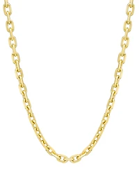 Men's Rolo Link 22" Chain Necklace in 14k Gold-Plated Sterling Silver