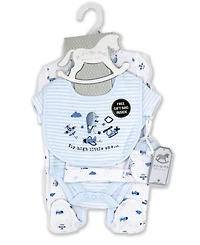Baby Boys Fly High Layette Gift Mesh Bag, 5 Piece Set