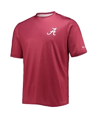 Men's Columbia Crimson Alabama Crimson Tide Terminal Tackle Omni-Shade T-shirt