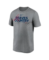 Men's Nike Heathered Charcoal Atlanta Braves Local Rep Legend Performance T-shirt