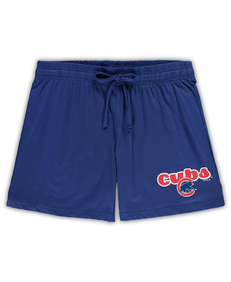 Women's Concepts Sport Royal Chicago Cubs Plus Cloud Tank Top and Shorts Sleep Set