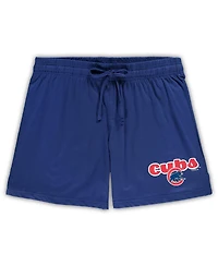 Women's Concepts Sport Royal Chicago Cubs Plus Cloud Tank Top and Shorts Sleep Set
