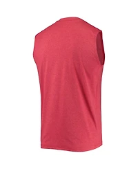 Men's New Era Heathered Red Boston Red Sox Muscle Tank Top
