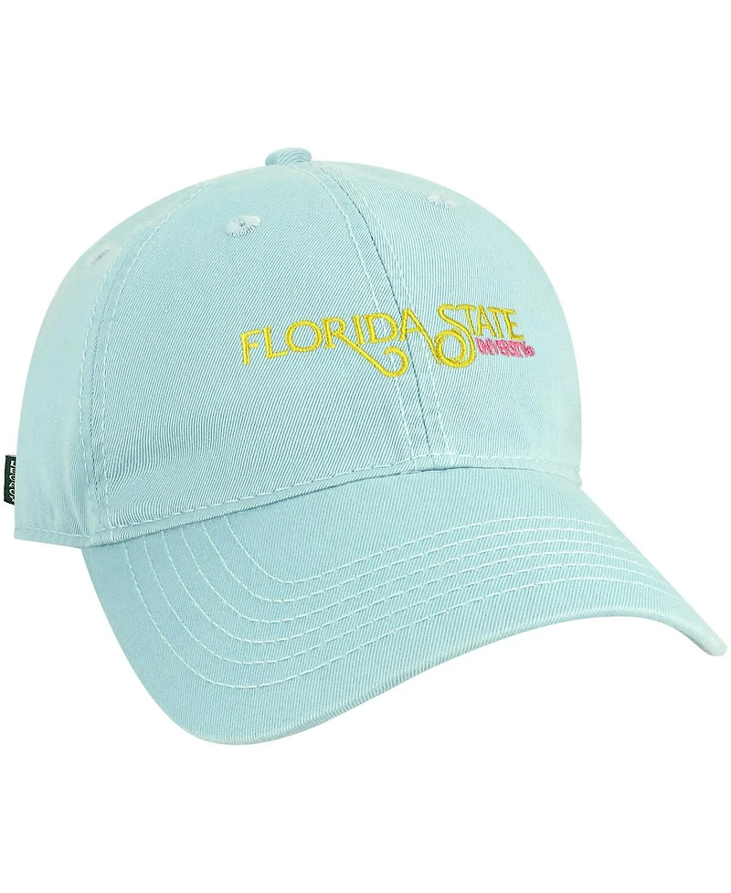 Men's League Collegiate Wear Teal Florida State Seminoles Beach Club Waves Relaxed Twill Adjustable Hat