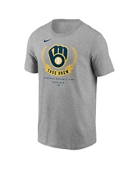 Men's Nike Heathered Gray Milwaukee Brewers True Brew Local Team T-shirt