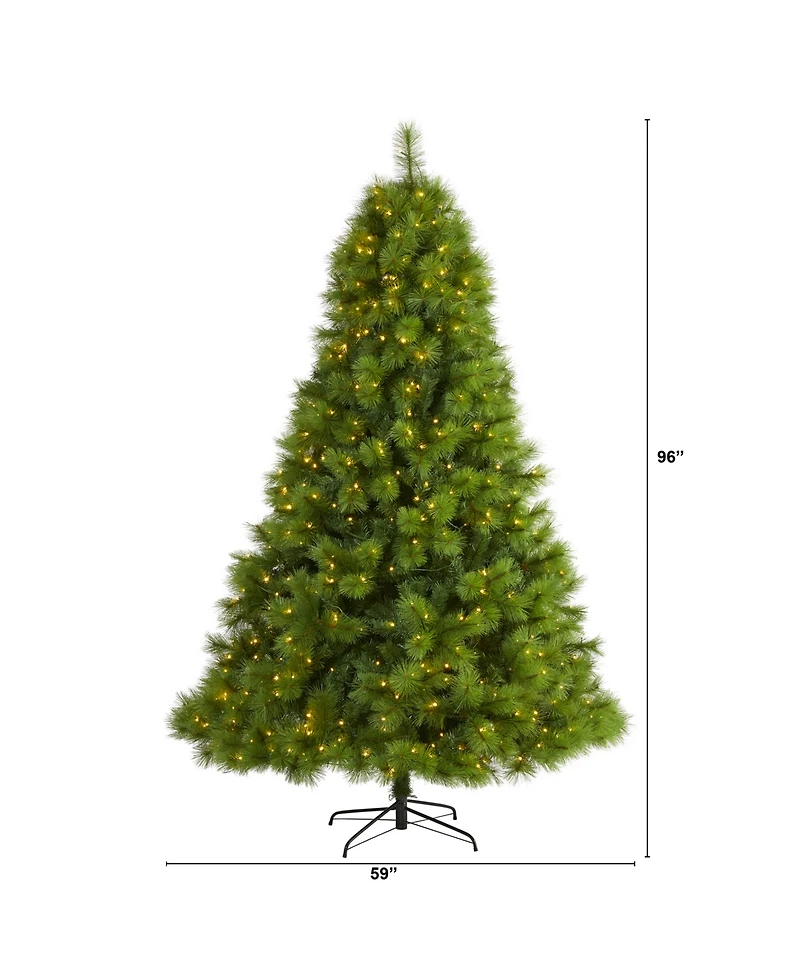 Scotch Pine Artificial Christmas Tree with 600 Clear Led Lights, 96"