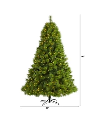 Scotch Pine Artificial Christmas Tree with 600 Clear Led Lights, 96"