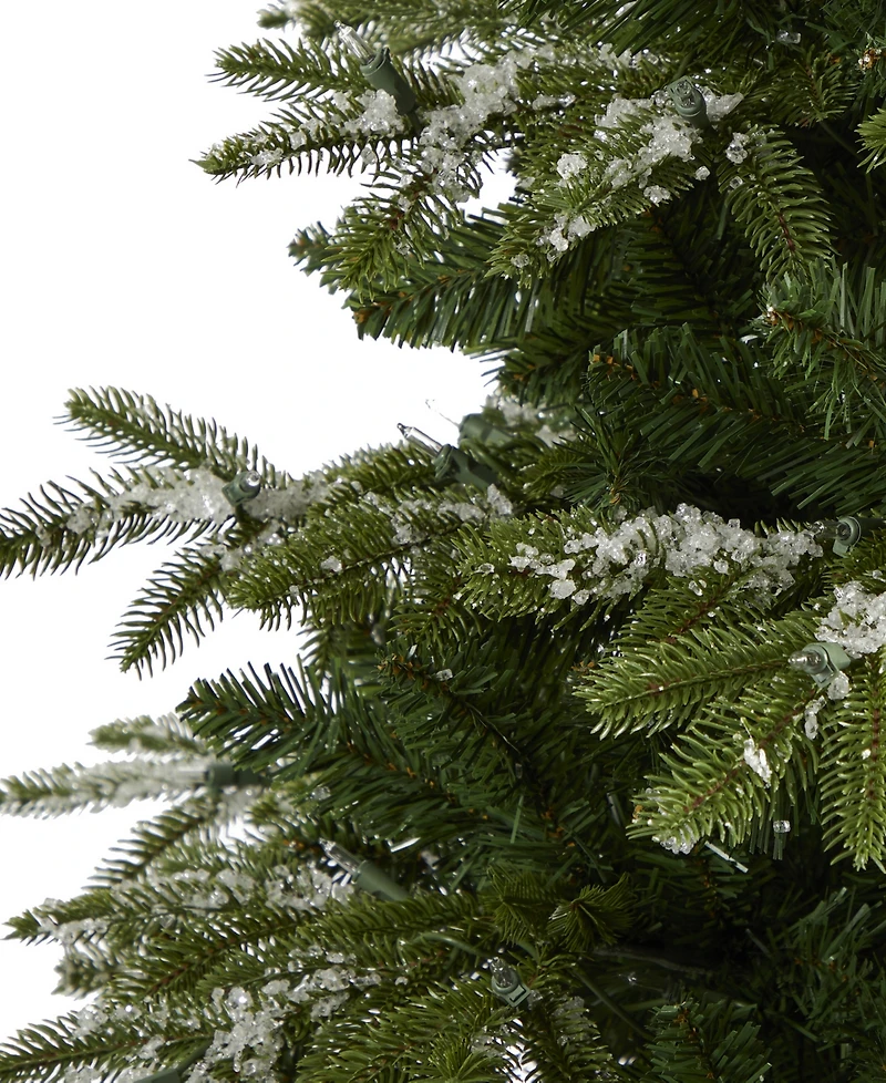 Snowed Grand Teton Artificial Christmas Tree with Lights and Bendable Branches, 84"