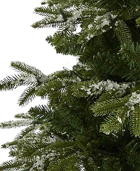 Snowed Grand Teton Artificial Christmas Tree with Lights and Bendable Branches, 84"