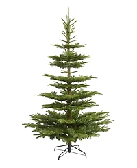 Layered Washington Spruce Artificial Christmas Tree with Bendable Branches, 90"