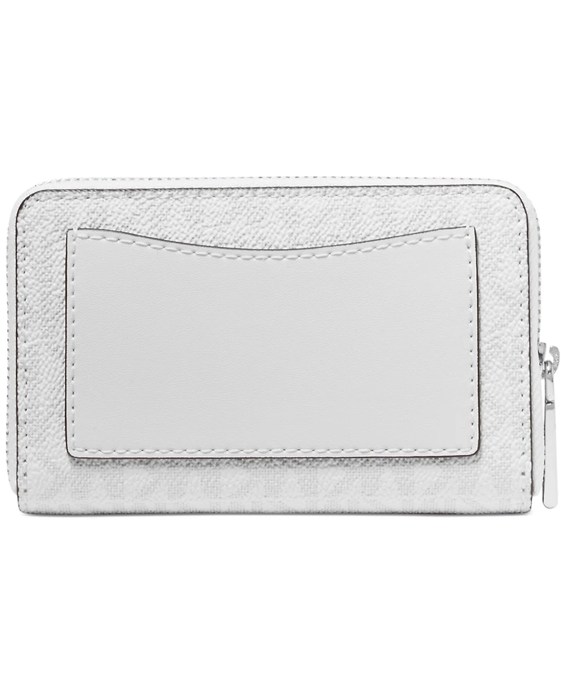 Michael Kors Logo Jet Set Zip-Around Card Case