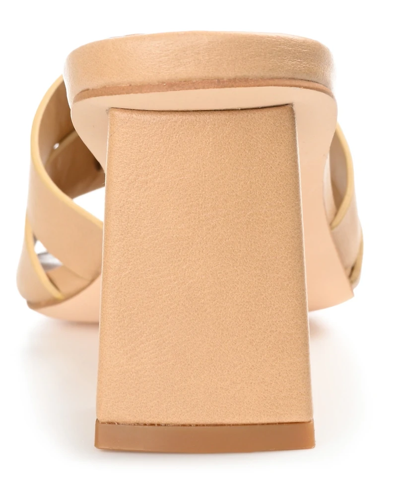 Journee Collection Women's Renatta Woven Block Heel Dress Sandals