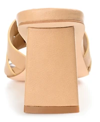 Journee Collection Women's Renatta Woven Block Heel Dress Sandals