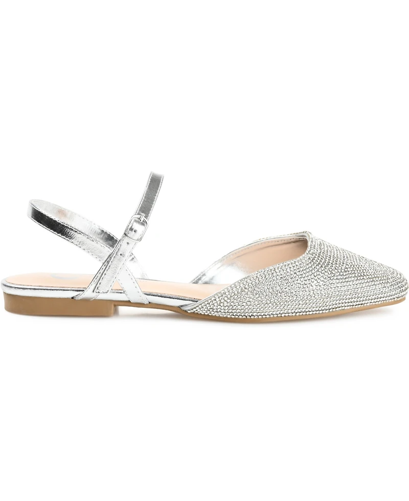 Journee Collection Women's Nysha Rhinestone Flats