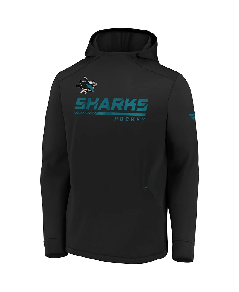 Men's Fanatics Black San Jose Sharks Authentic Pro Locker Room Pullover Hoodie