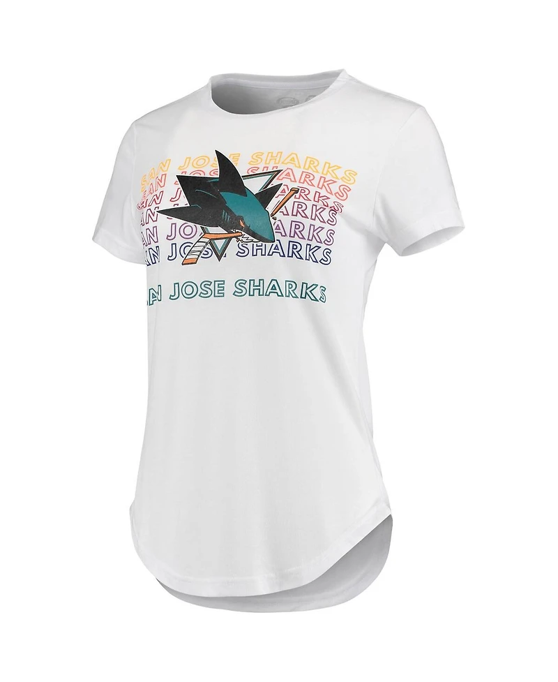 Women's Concepts Sport White, Charcoal San Jose Sharks Sonata T-shirt and Leggings Set