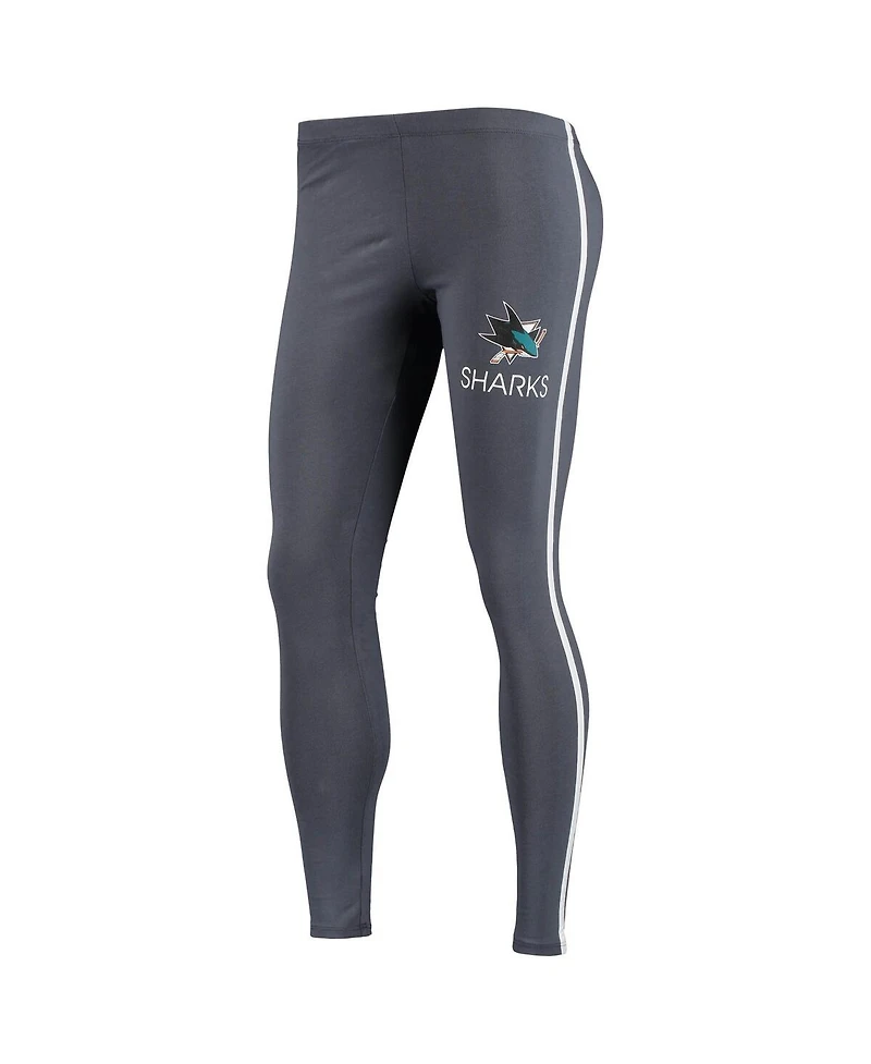 Women's Concepts Sport White, Charcoal San Jose Sharks Sonata T-shirt and Leggings Set