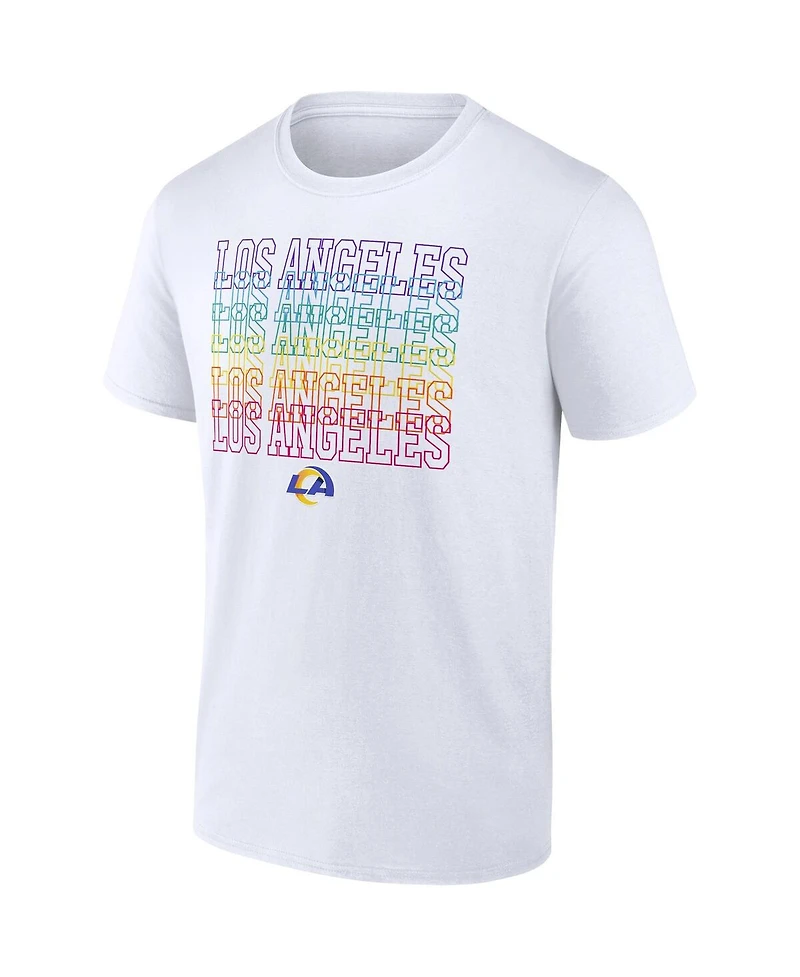 Men's Fanatics White Los Angeles Rams City Pride Team T-shirt