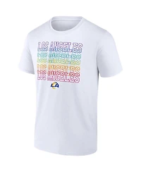 Men's Fanatics White Los Angeles Rams City Pride Team T-shirt